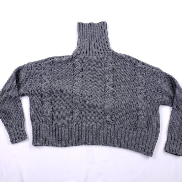 Calvin Klein Turtleneck Sweater Womens Small Gray Dolman‎ Sleeve Loose Baggy Fit - Picture 1 of 8